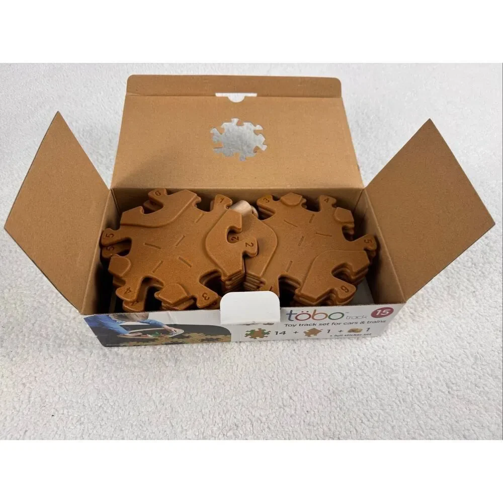 Tobo Track 15 Piece For Cars Trains Eco Friendly Toy New - Open Box